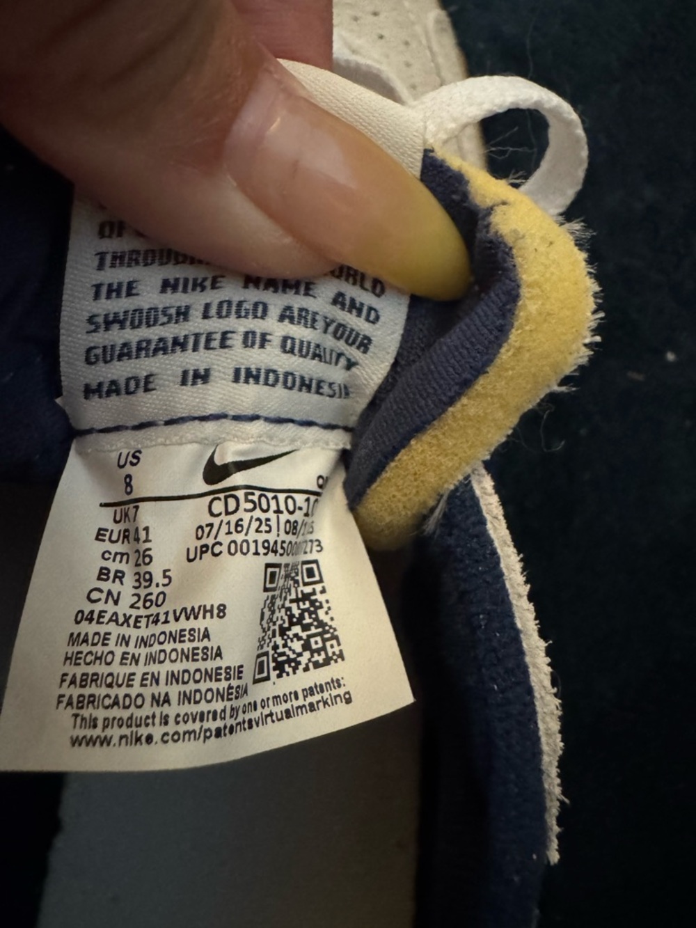 Nike SB Heritage VULC - Men’s size 8- Beige w Suede and canvas- with Navy Swoosh - Picture 6 of 8